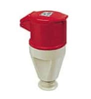 Ericson 30A Pin & Sleeve Straight Inlet, 3PH, 4P/5W, 50-600V, Green & Gray