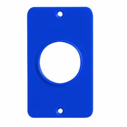 Coverplates for Dual-Side 1-Gang Outlet Box, 1.57-in Single, Blue