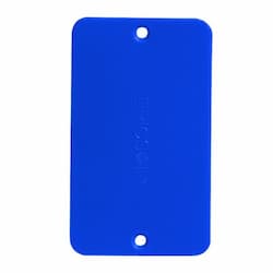 Coverplates for Dual-Side 1-Gang Outlet Box, Blank, Blue