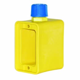 1-Gang Outlet Box w/ .5-in Cord Grip, WR, Standard, Yellow