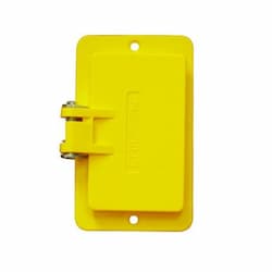 Flip Coverplates for Dual-Side 1-Gang Outlet Box, Duplex GFCI, YLW