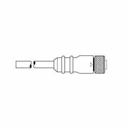 12-ft MicroSync Dual Key, F Straight, Single End, 5-Pole, 22 AWG