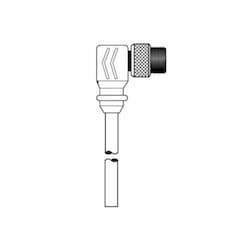 6-ft MicroSync Dual Key, M9, Single End, 5-Pole, 22 AWG