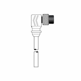 20-ft MicroSync Dual Key, M9, Single End, 5-Pole, 22 AWG