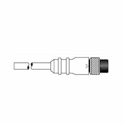 6-ft MicroSync Dual Key, M Straight, Single End, 5-Pole, 22 AWG