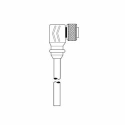 12-ft MicroSync Dual Key, F9, Single End, 6-Pole, 22 AWG