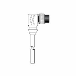 6-ft MicroSync Dual Key, M9, Single End, 6-Pole, 22 AWG