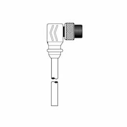 12-ft MicroSync Dual Key, M9, Single End, 6-Pole, 22 AWG