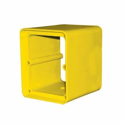 2-Gang Outlet Box w/ .5-in NPT & Non-Metallic Bushing, Yellow