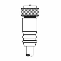 12-ft MiniSync, Single End, Male, Straight, 12-Pole, 7A, 600V