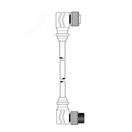 3-ft MiniSync, M9 / F9, Double End, 3-poles, 16 AWG