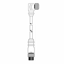 12-ft MiniSync, M Straight, F9, Double End, 3-poles, 16 AWG