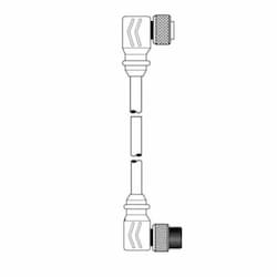 6-ft MiniSync, M9 / F9, Double End, 4-poles, 16 AWG