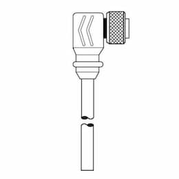 3-ft MiniSync, F9, Single End, 5-poles, 16 AWG