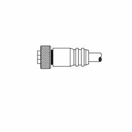 6-ft MiniSync, F Straight, Single End, 6-poles, B Size, 16 AWG