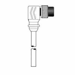 3-ft MiniSync, M9, Single End, 6-poles, B Size, 16 AWG