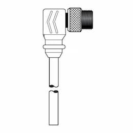 20-ft MiniSync, Single End, Male, 90 Degree, 7-Pole, 7A, 600V