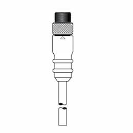 3-ft MiniSync, Single End, Male, Straight, 8-Pole, 7A, 600V