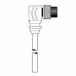 6.6-ft MicroSync, Single End, Male, 90 Degree, 4-Pole, 4A, 300V