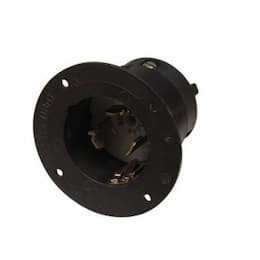 8175 Commercial Inlet, CA Style, Locking 3PH 3P/4W, 480V, 50A, Black