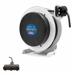 25-ft Flex Rig Reel w/ NEMA 15A Plug & Tri-Tap (3), 12/3 AWG, 125V