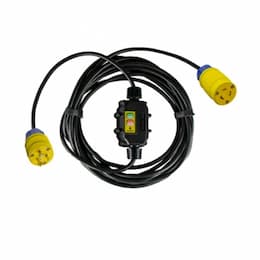 25-ft IND Inline Portable GFCI 6P Enc., L5-20P & L5-20C, Auto, 20A