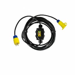 25-ft Inline Portable GFCI, 6P, Perma-Tite Wiring, 5-20P & 5-20C