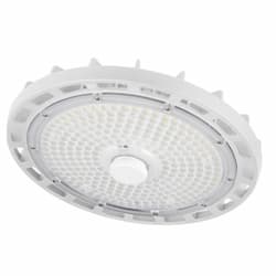 135W LED Economy Round High Bay w/BBU & Cord, Dim, 120-277V, 5000K, WH