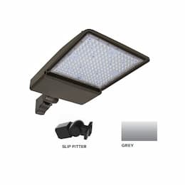 250W LED Shoebox Area Light w/ Slip Fitter Mount, 0-10V Dim, 40093 lm, 4000K, Grey