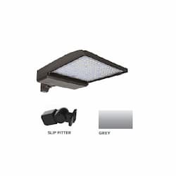 320W LED Shoebox Area Light w/ Slip Fitter Mount, 0-10V Dim, 46260 lm, 4000K, Grey