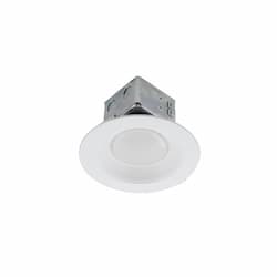 5.35-in 10W Round LED Commercial Downlight, Dimmable, 620 lm, 120V, 3000K, White