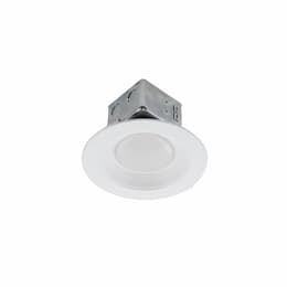 5.35-in 10W Round LED Commercial Downlight, Dimmable, 620 lm, 120V, 3000K, White
