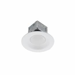 5.35-in 10W Round LED Commercial Downlight, Dimmable, 620 lm, 120V, 3500K, White