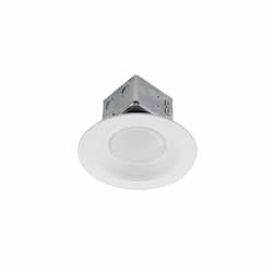 5.35-in 10W Round LED Commercial Downlight, Dimmable, 660 lm, 120V, 5000K, White