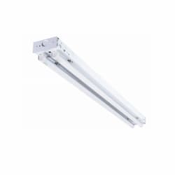 8-ft 52W LED Shop Light, Wide Body, 6736 lm, 120V-277V, 3000K, White