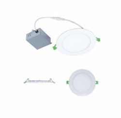 6-in 14W Round LED Downlight, Dimmable, 1000 lm, 120V-277V, CCT Selectable, White