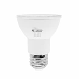 7W LED PAR20 Bulb, E26, 90 CRI, 500 lm, 120V, Selectable CCT, Frosted