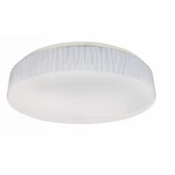15-in 22W LED Flush Mount Ceiling Light, Glacier Globe, Dimmable, 1450 lm, Selectable CCT