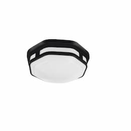 ETi Lighting 12.5W LED Flush Mount Outdoor Ceiling Light, 830 lm, 120V-277V, Selectable CCT, Black