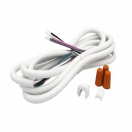 8-ft 5-Wire Power Cord Kit for Architectural Linear Light, White