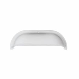 10" Shorebreaker Outdoor Decorative Light Guard, Half Oval, White