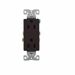 Eaton Wiring 15 Amp Decora Receptacle, Duplex, Brown