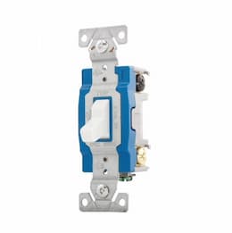 15 Amp Toggle Switch, 3-Way, White