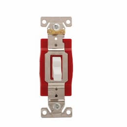 120/277V Toggle Switch, Single Pole, Back Wire/Side Wire