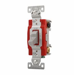 20 Amp Toggle Switch, 3-Way, Gray