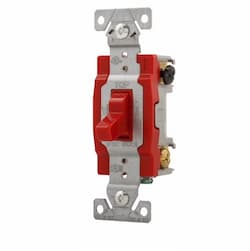 20 Amp Toggle Switch, 3-Way, Red
