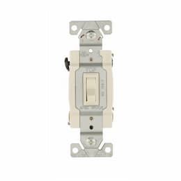 15 Amp Toggle Switch, 4-Way, Light Almond 