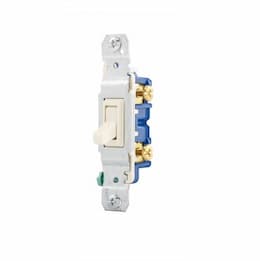 15 Amp Toggle Switch, Single-Pole, Almond