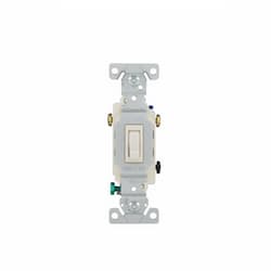 15 Amp Toggle Switch, Single-Pole, 120V, #14-10 AWG, Light Almond