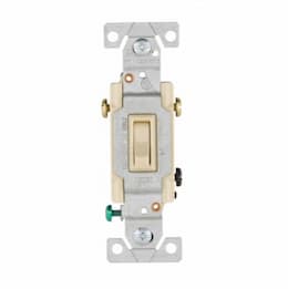 15 Amp 3-Way Toggle Switch, Ivory